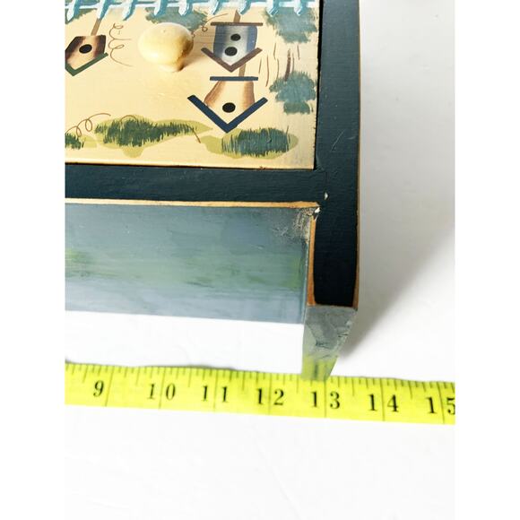 3 Drawer Hand Painted Shelf and Towel Hanger Country Farmhouse - Picture 5 of 7
